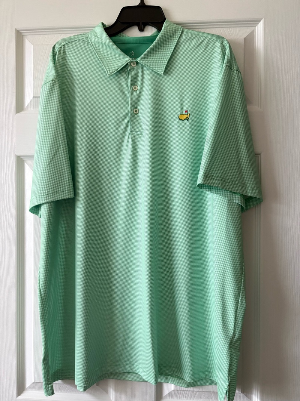 Masters Green Tech Polo with Micro-Check Pattern XXL